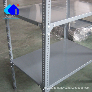 Jracking retail grocery store display rack angle steel slotted boltless rivet shelving